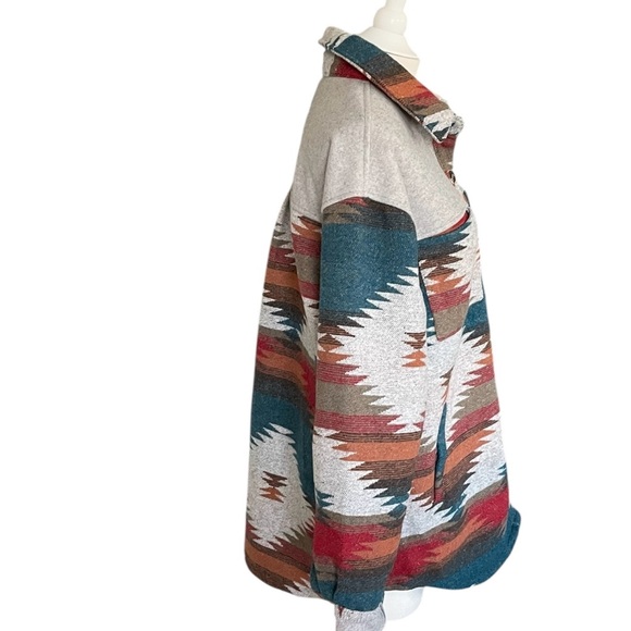 Lago Aztec Gray, Red & Blue Jacket Size L - Picture 2 of 8